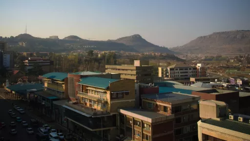 Lesotho city setting